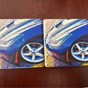 GM Vintage Corvette Stone Coaster Set/2